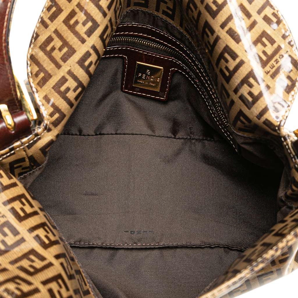 Fendi Zucchino Crystal Double Flap Shoulder Bag - 4