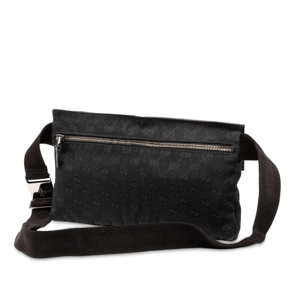 Gucci GG Canvas Double Pocket Belt Bag - 2