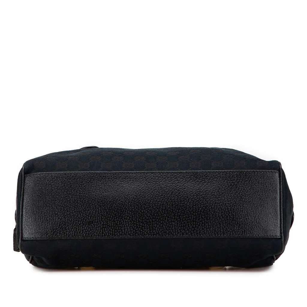 Gucci GG Canvas Charmy Shoulder Bag Black Canvas Good - Inside View