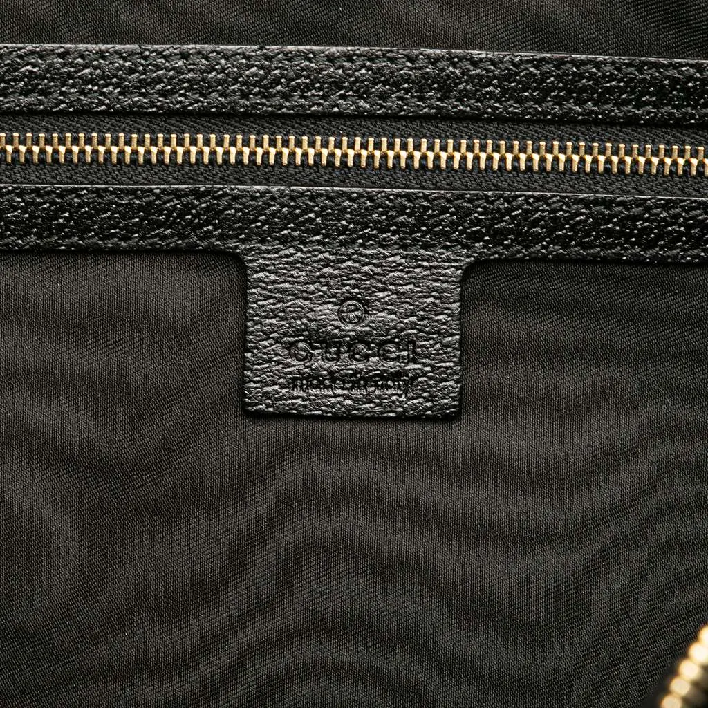 Gucci GG Canvas Charmy Shoulder Bag Black Canvas Good - Box View