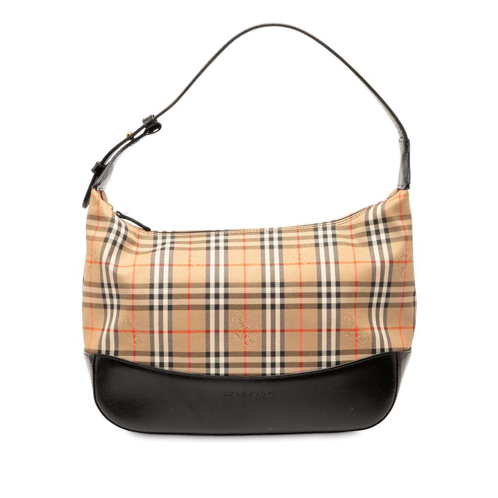 Burberry Haymarket Check Canvas Shoulder Bag