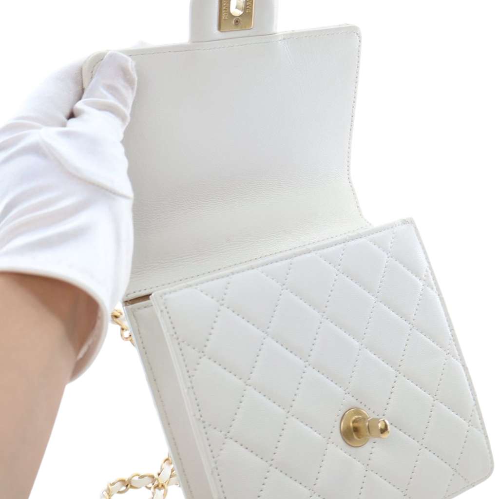 Chanel Small Quilted Lambskin Chic Pearls Flap - 5