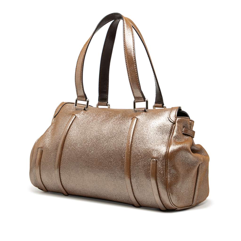 Celine Shimmer Leather Front Flap Shoulder Bag - 2