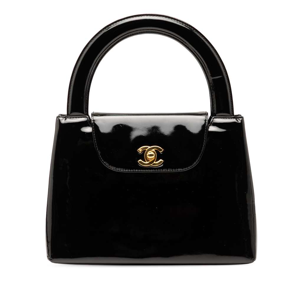 Chanel CC Patent Kelly Top Handle Flap