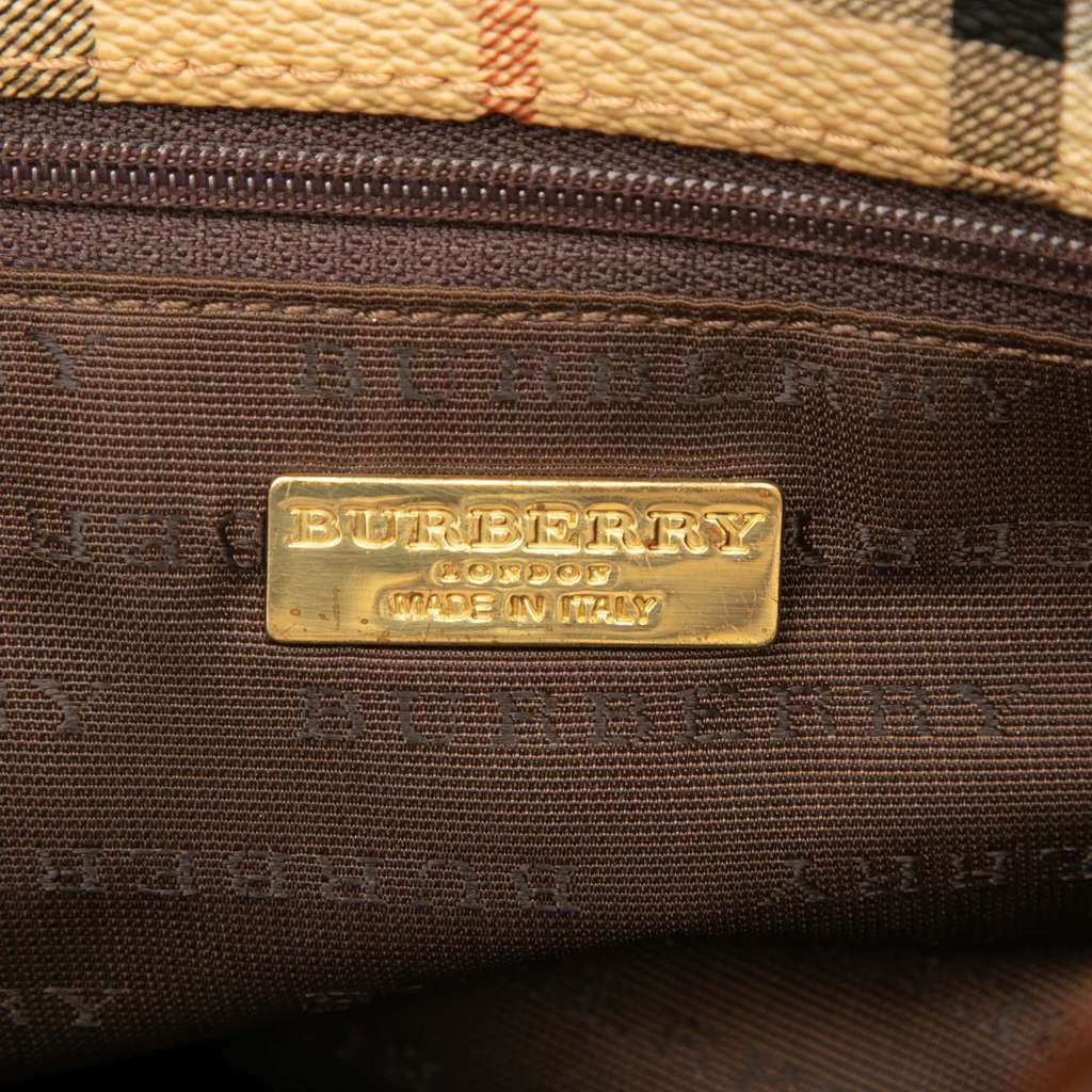 Burberry Haymarket Check Coated Canvas Tote - 5