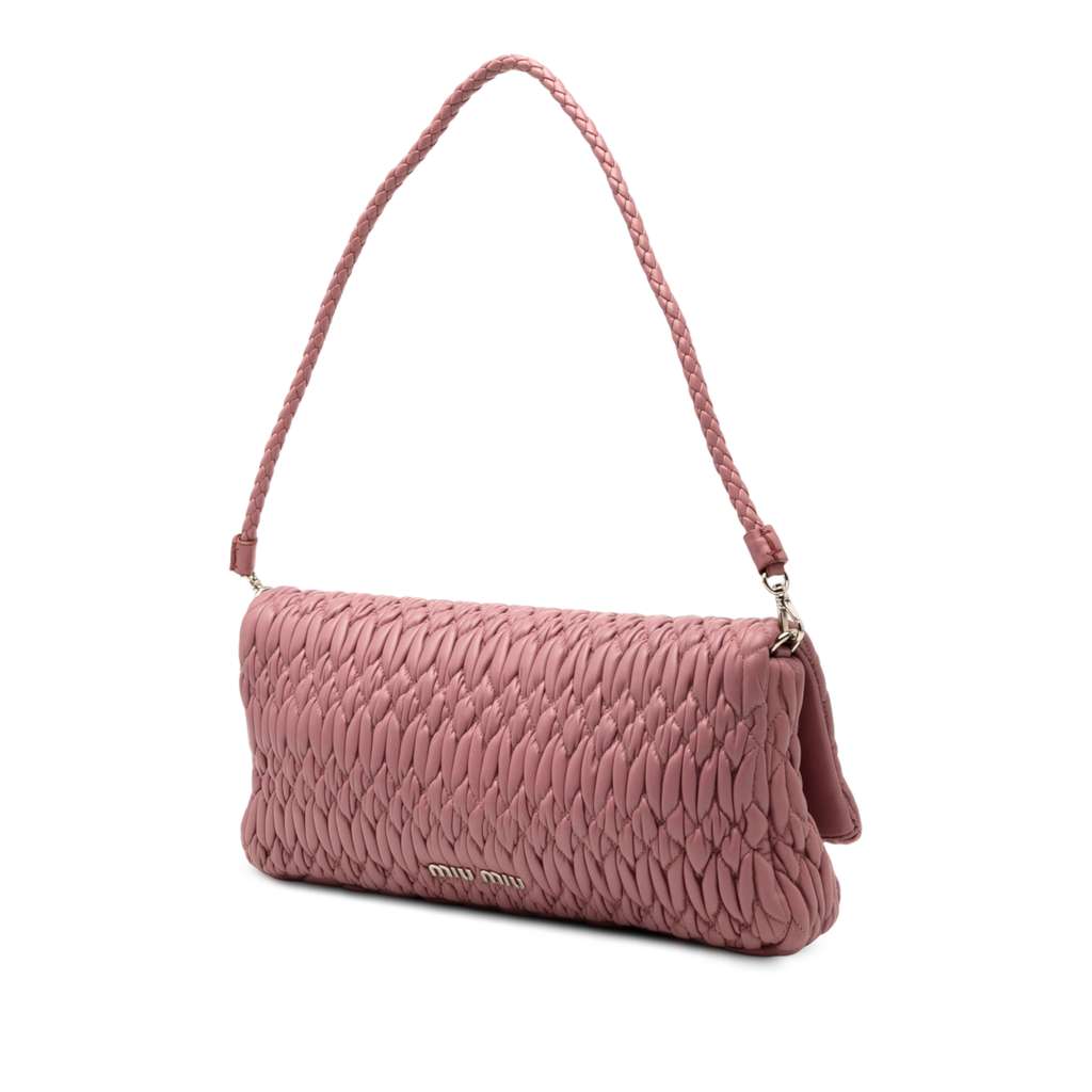 Miu Miu Matelasse Nappa Crystal Chain Satchel - 2