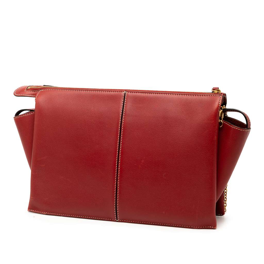 Celine Trifold Leather Clutch On Chain - 2