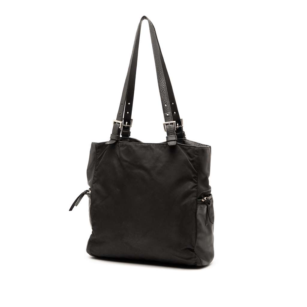 Prada Vitello Trimmed Tessuto Pockets Tote - 2