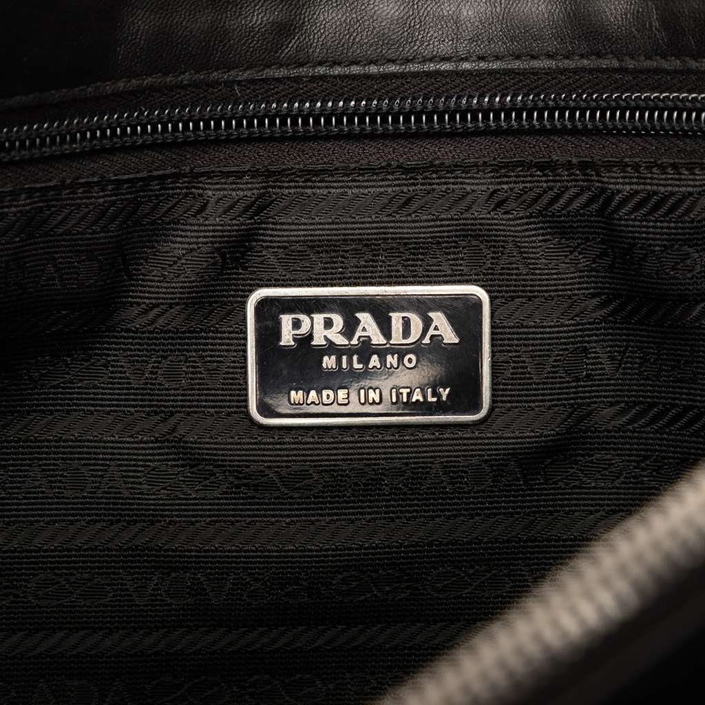 Prada Vitello Trimmed Tessuto Pockets Tote - 5