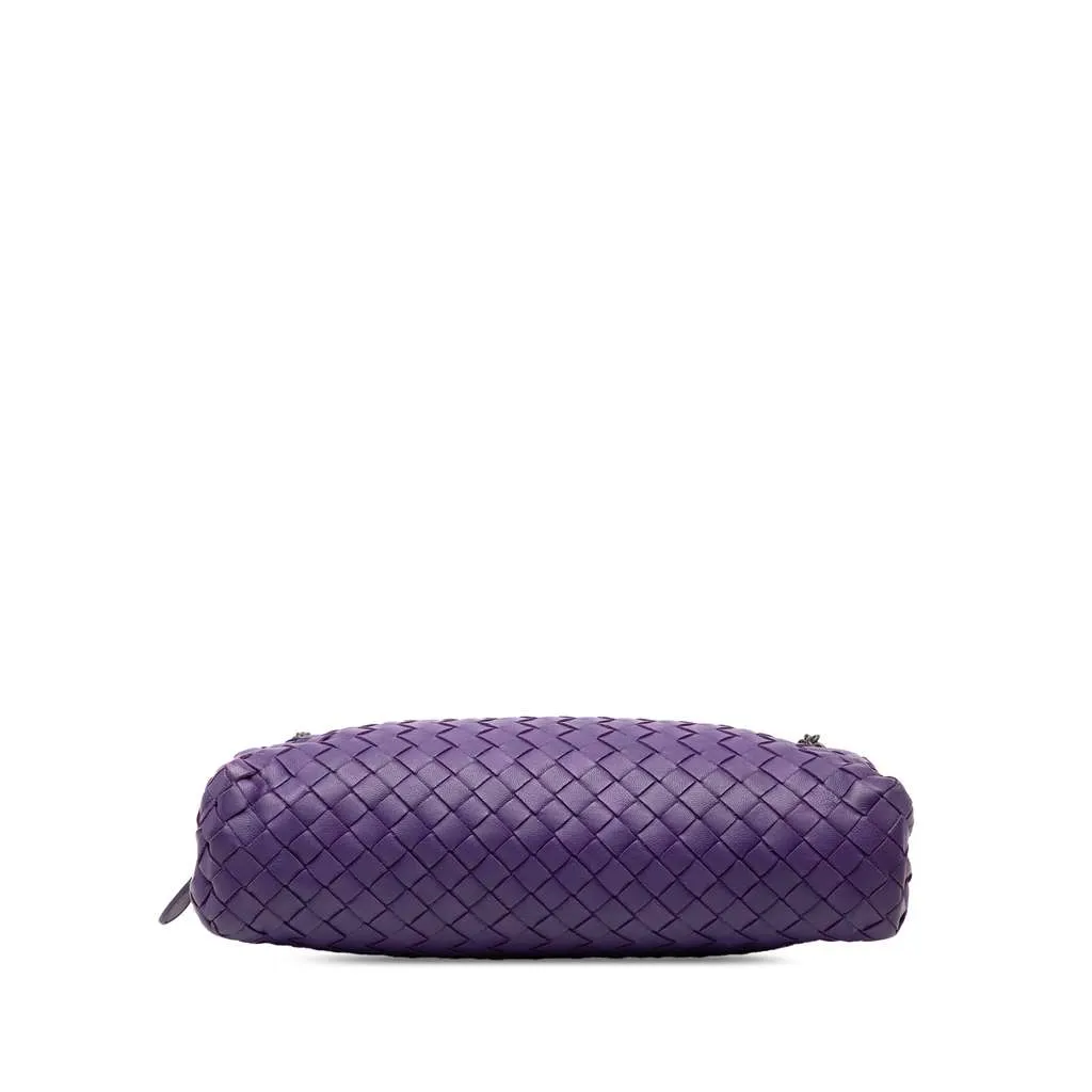 Bottega Veneta Nappa Intrecciato Triple Zip Shoulder Bag Purple Leather Very good - Inside View