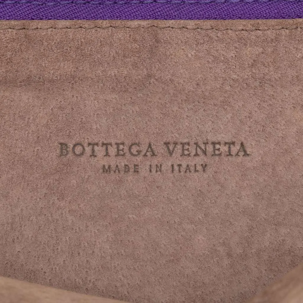 Bottega Veneta Nappa Intrecciato Triple Zip Shoulder Bag Purple Leather Very good - Box View
