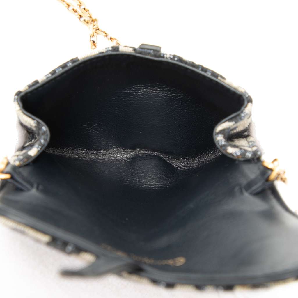 Dior Nano Oblique Canvas Saddle Chain Pouch - 4