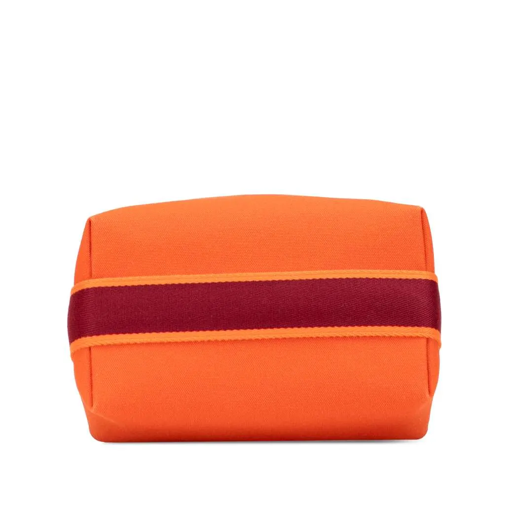 Hermès Small Toile Bride A Brac Case Orange Canvas Very good - Inside View