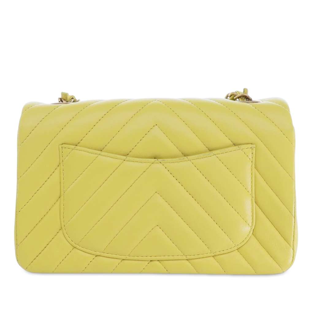 Chanel Mini Rectangular Classic Chevron Lambskin Single Flap - 3