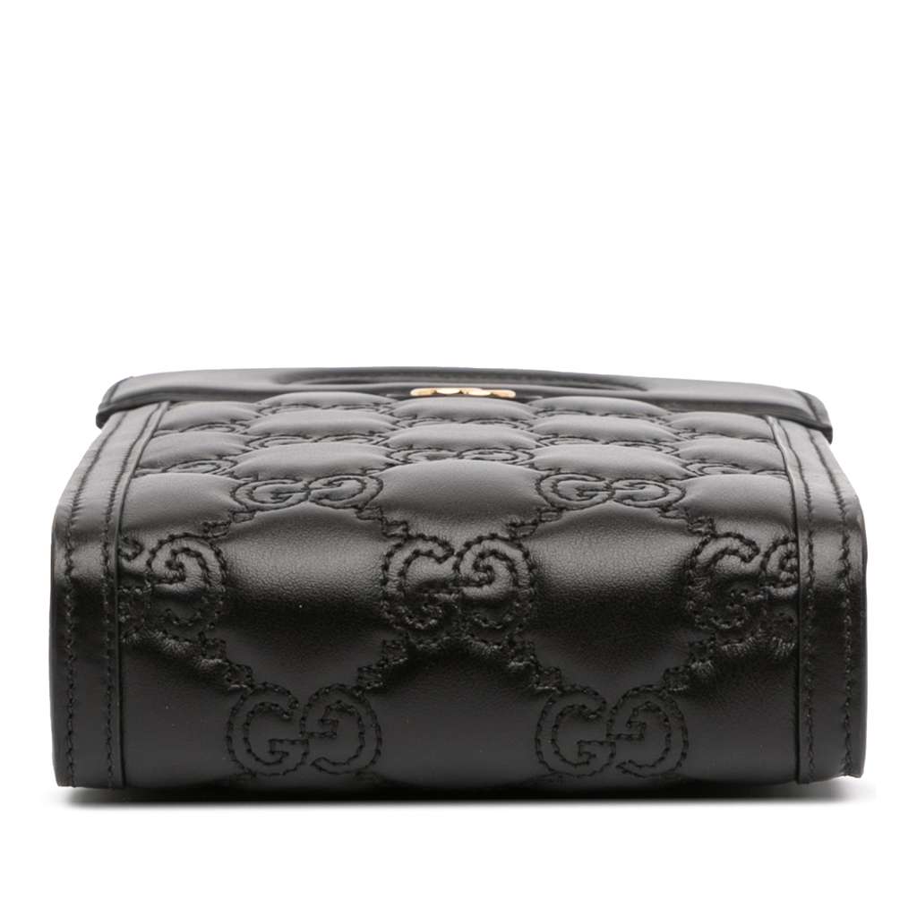 Gucci Mini GG Matelasse Leather Cut Out Handle Satchel - 3