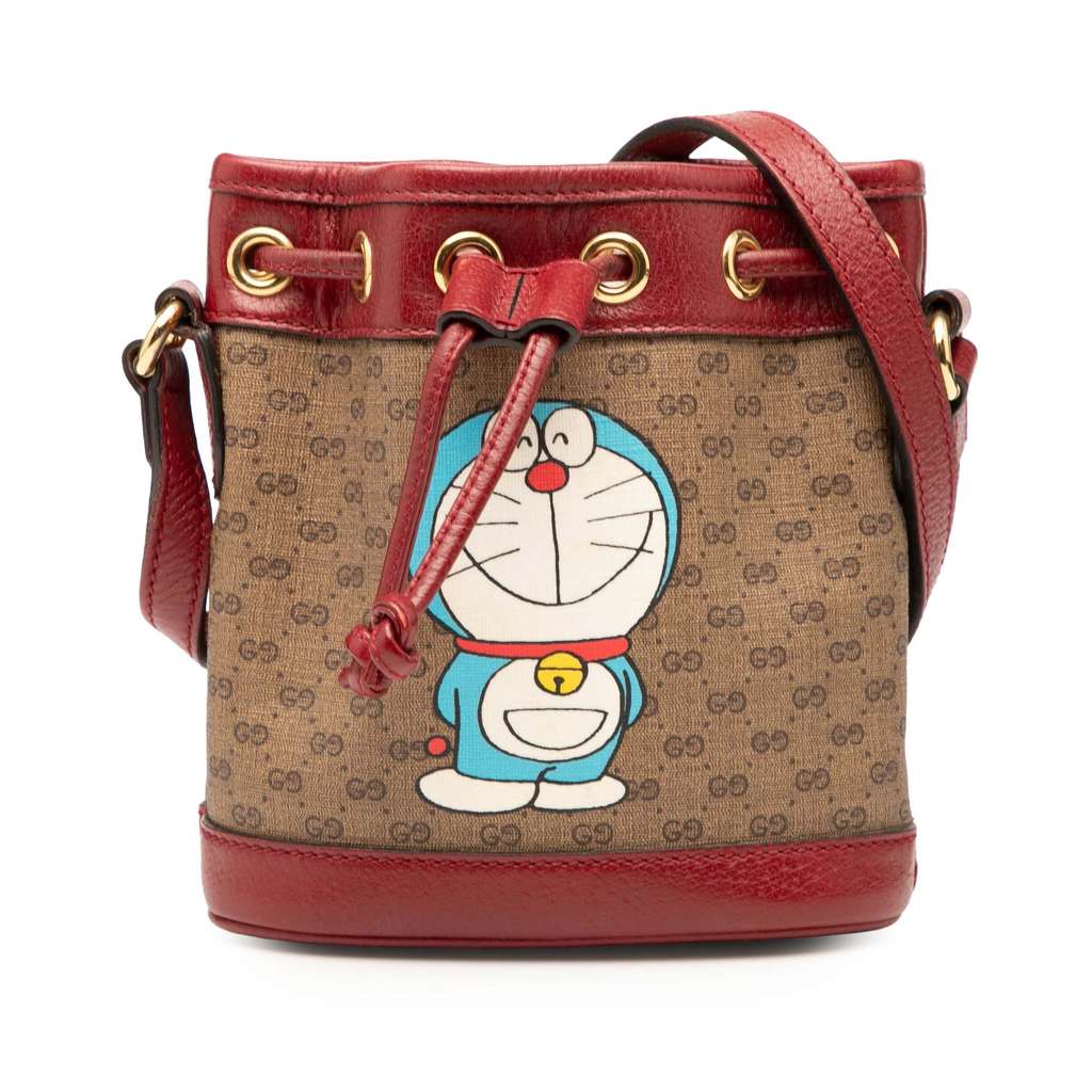 Gucci Micro GG Supreme Doraemon Bucket Bag