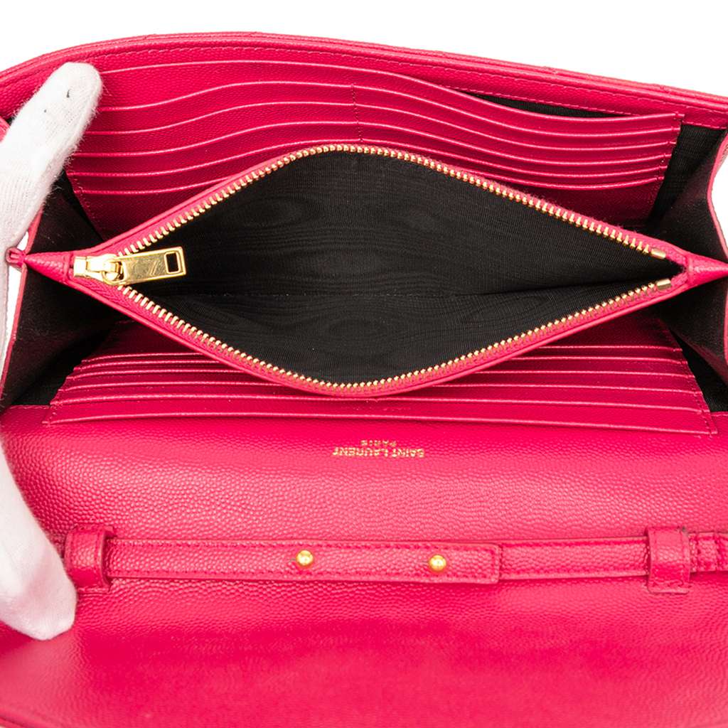 Saint Laurent Grain De Poudre Classic Cassandre Chain Wallet - 4