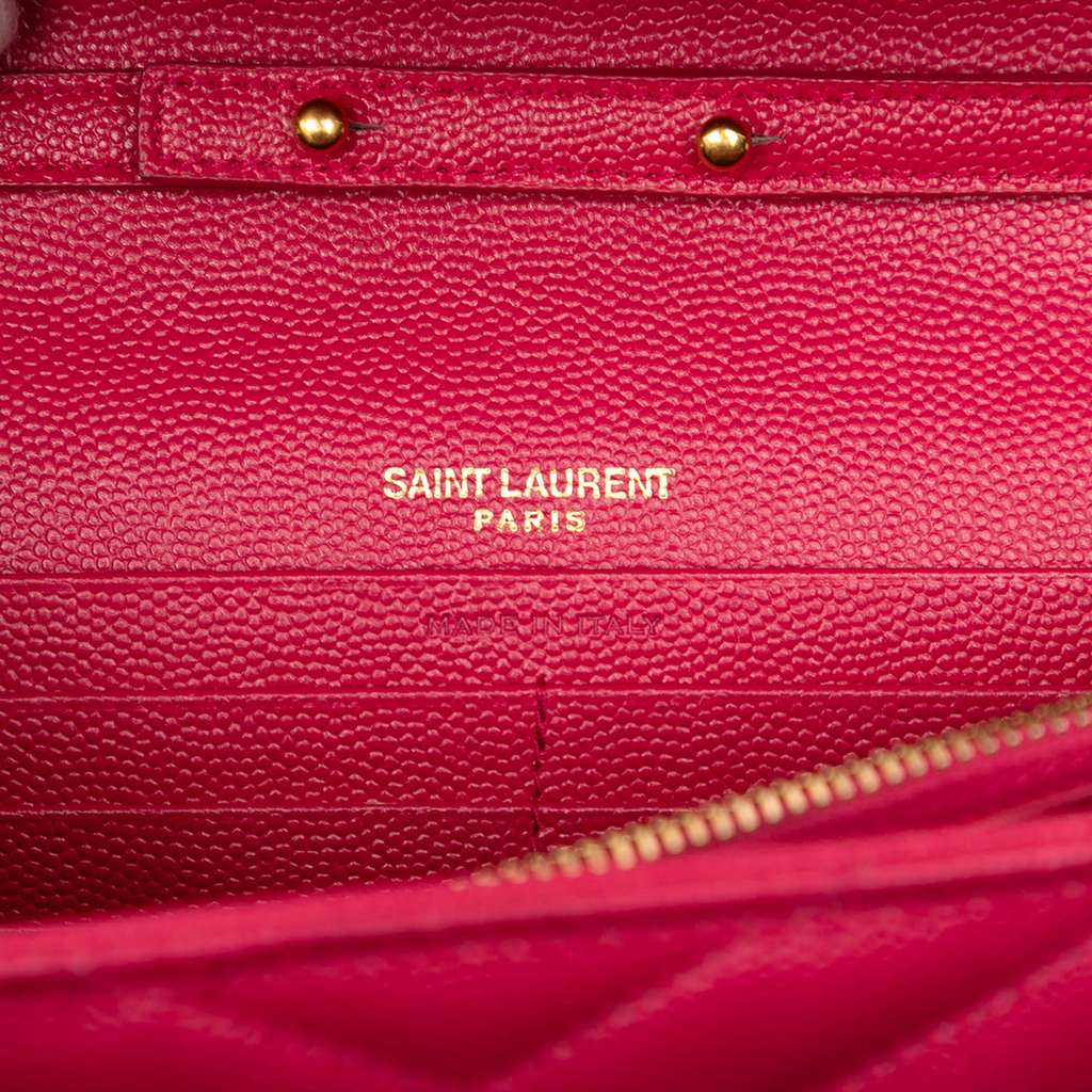Saint Laurent Grain De Poudre Classic Cassandre Chain Wallet - 5
