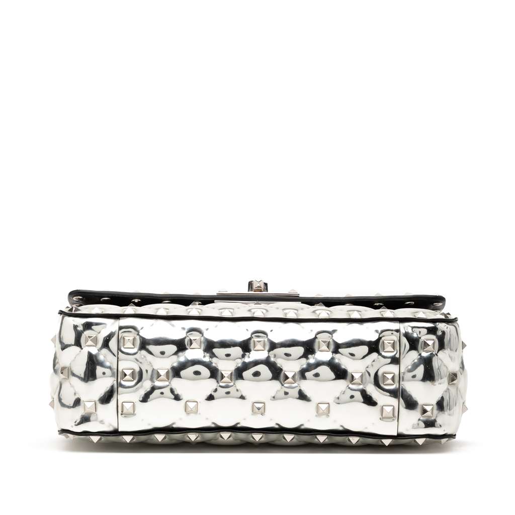 Valentino Small Patent Rockstud Spike Satchel - 3