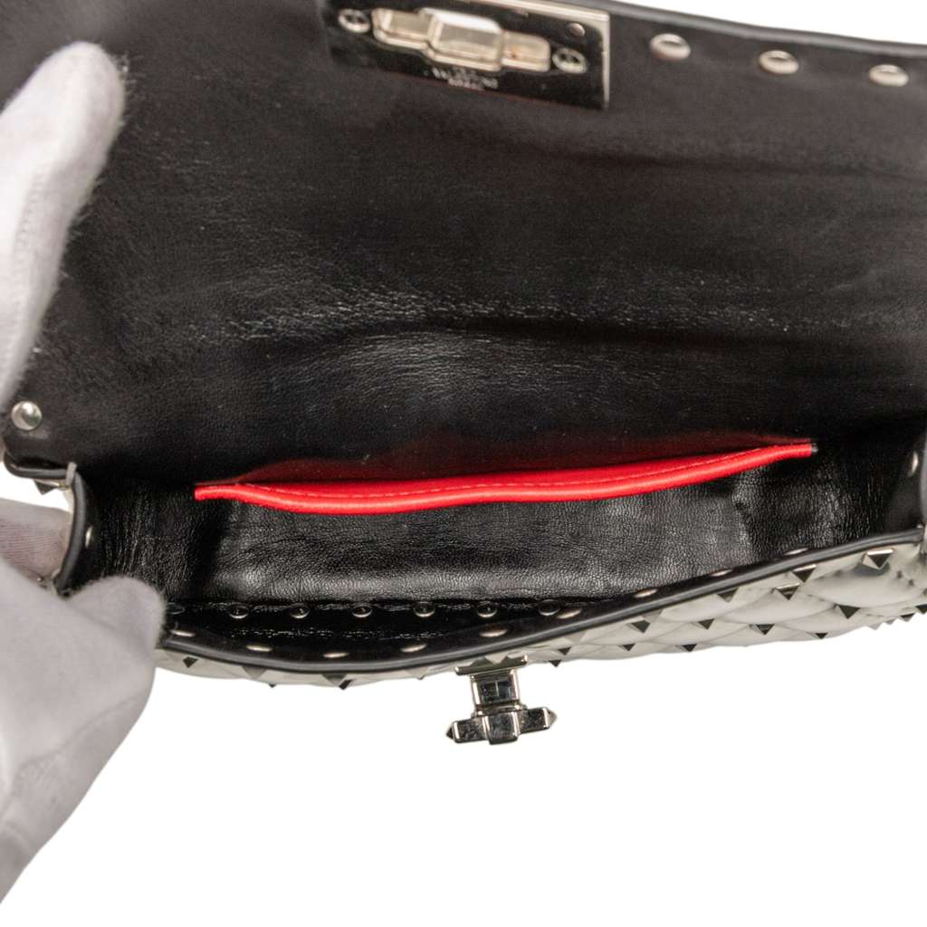Valentino Small Patent Rockstud Spike Satchel - 4
