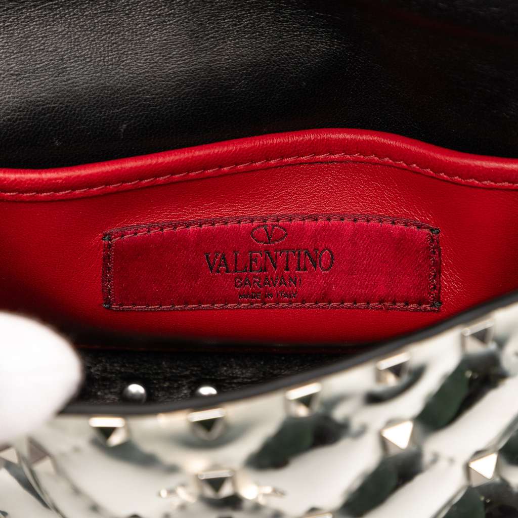 Valentino Small Patent Rockstud Spike Satchel - 5