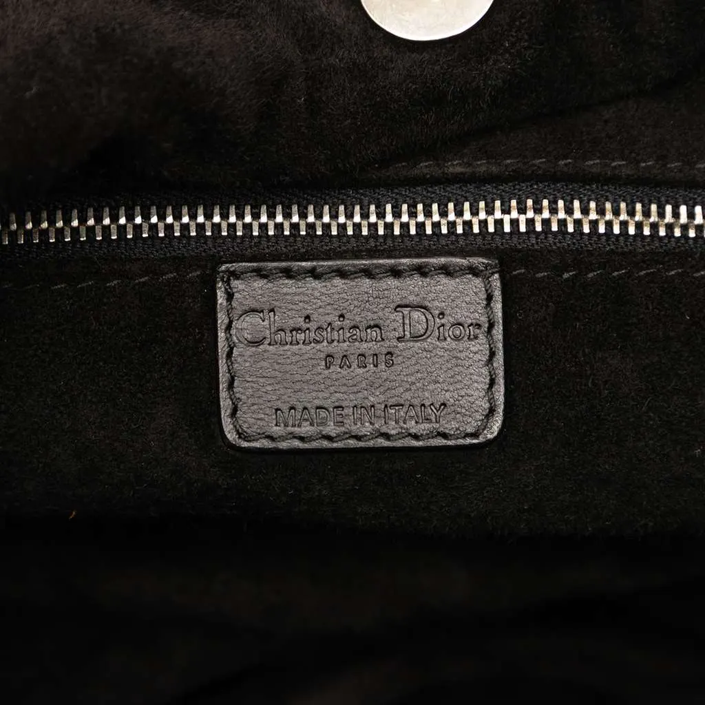 Dior Woven Lambskin Soft Lady Dior Hobo Black Leather Very good - Box View