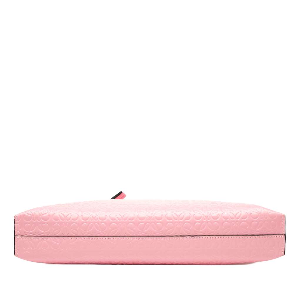 Loewe Embossed Leather Anagram Repeat T Clutch - 3