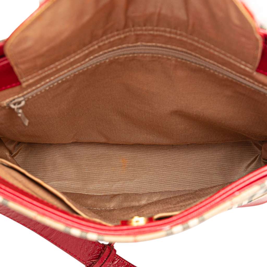 Burberry Haymarket Check Canvas Shoulder Bag - 4