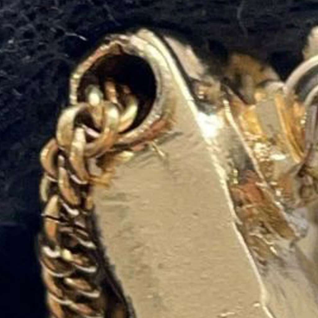 Chanel CC Gold Plated Quilted Bag Brooch - 5