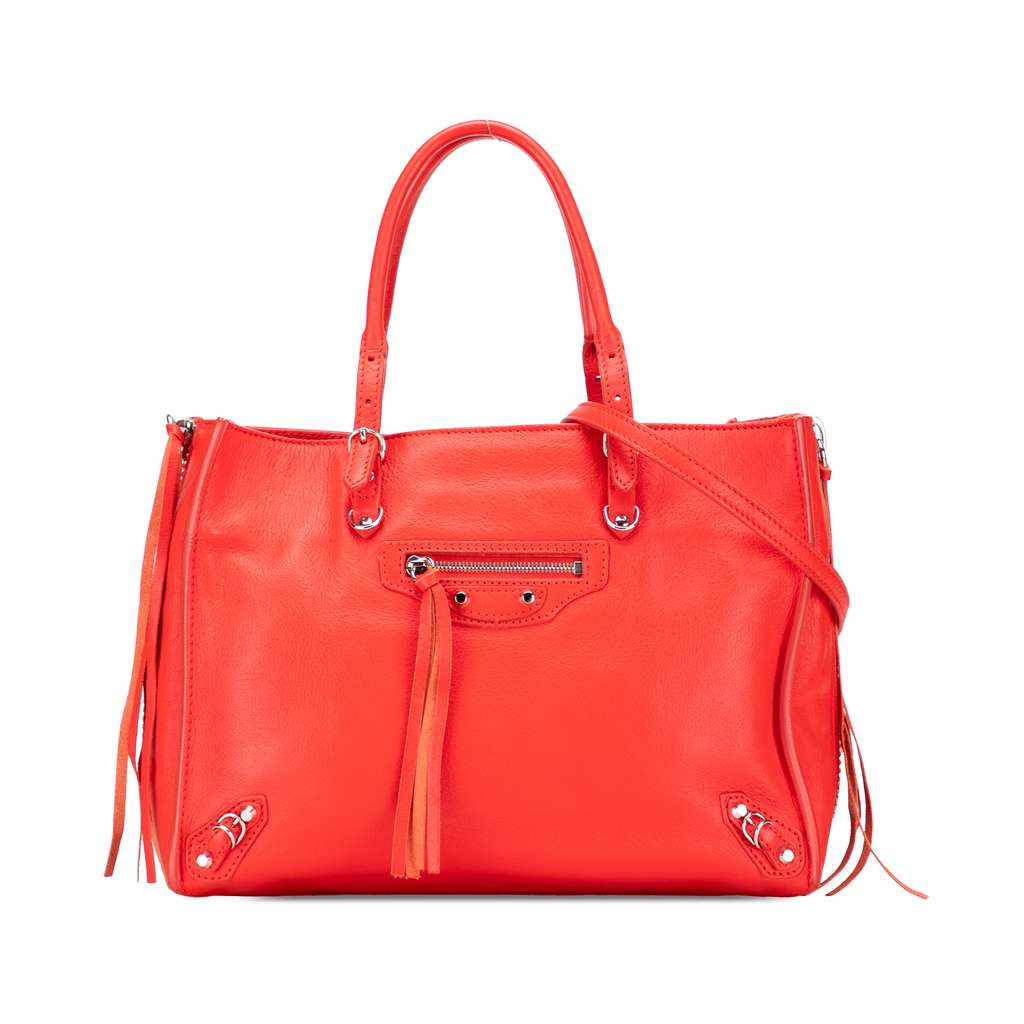 Balenciaga Mini Leather Papier A6 Zip Around Satchel