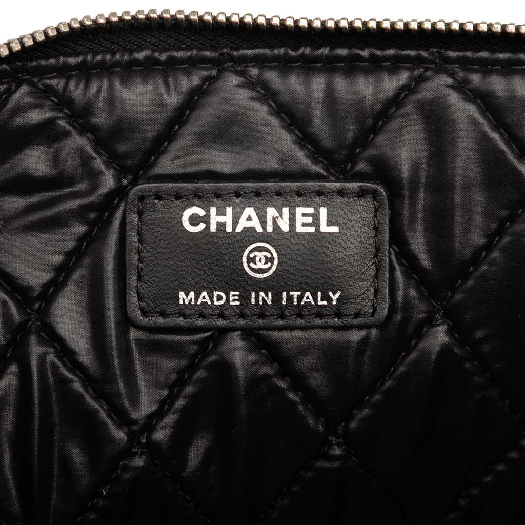 Chanel Large Quilted Patent O Case Clutch - 5