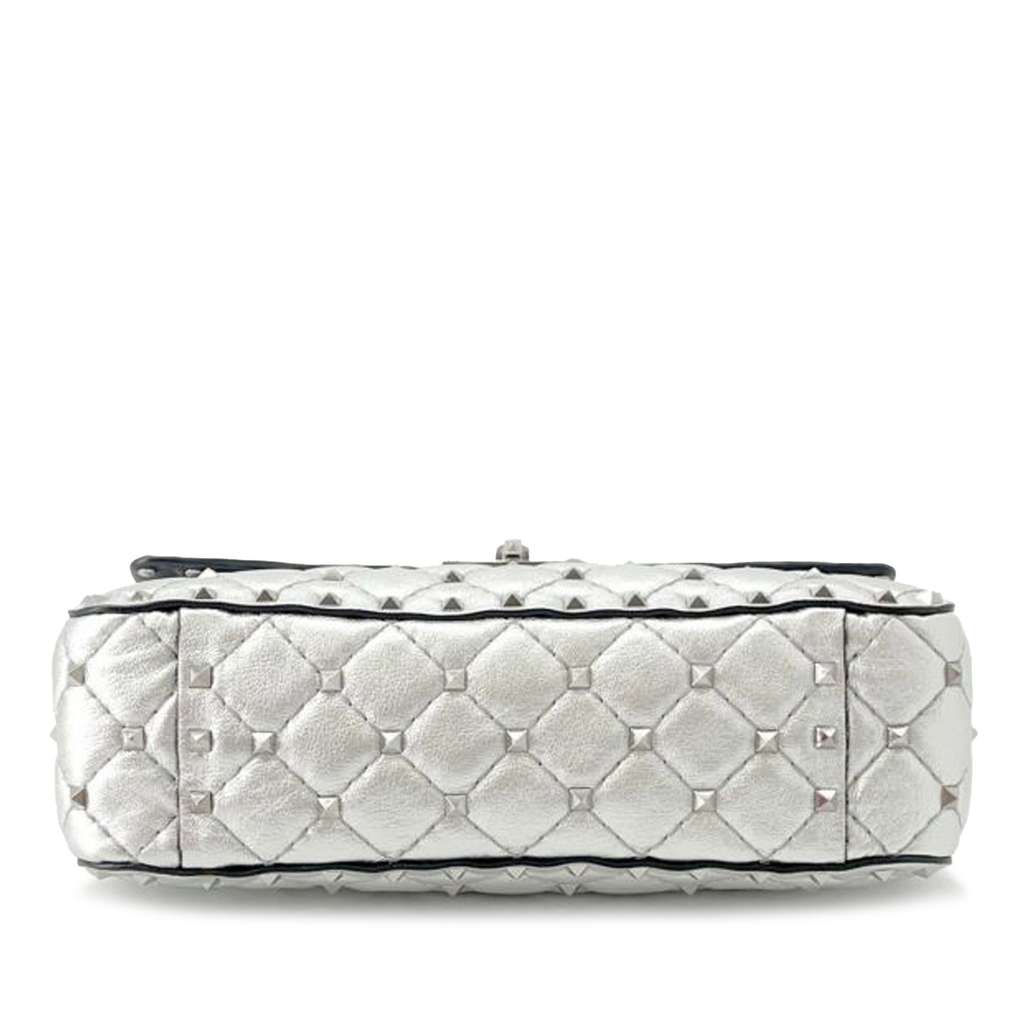 Valentino Medium Lambskin Rockstud Spike Satchel - 3