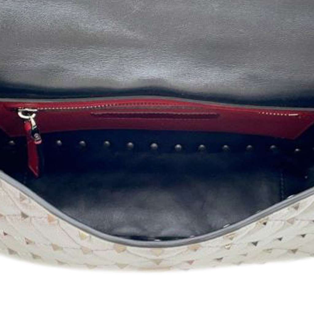 Valentino Medium Lambskin Rockstud Spike Satchel - 4