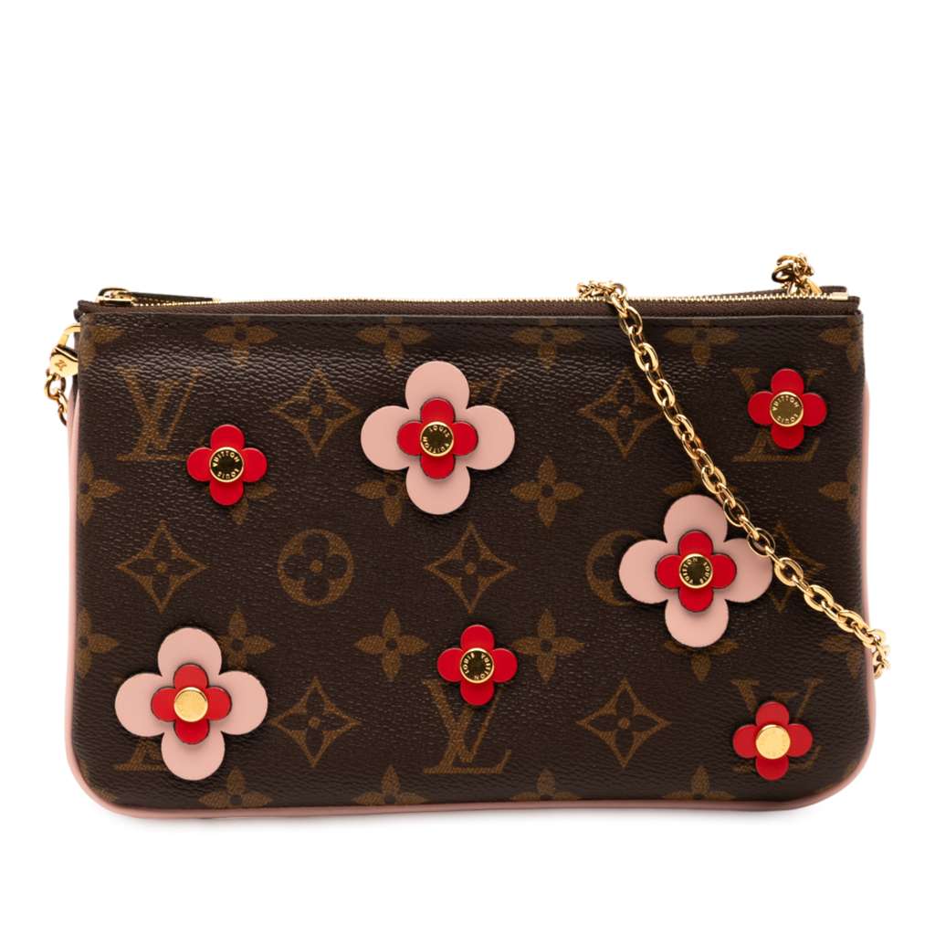 Louis Vuitton Monogram Blooming Flowers Double Zip Pochette