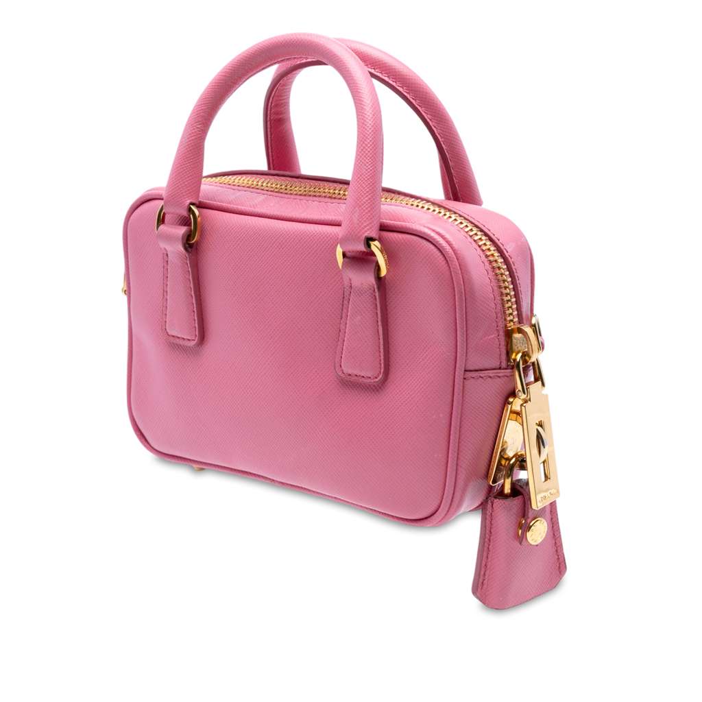 Prada Mini Saffiano Lux Bauletto Bag - 2