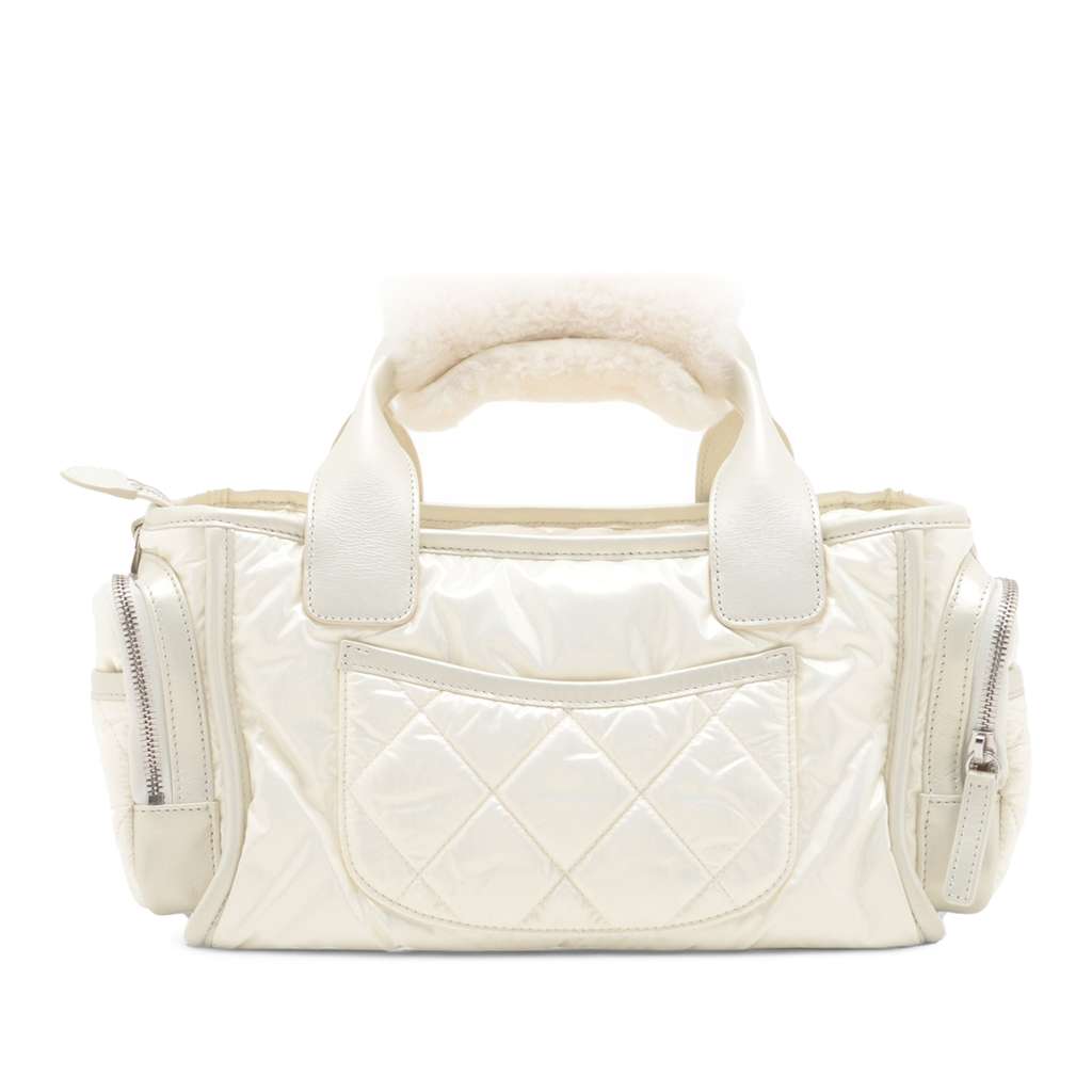 Chanel Coco Neige Quilted Nylon Bowling Bag - 2