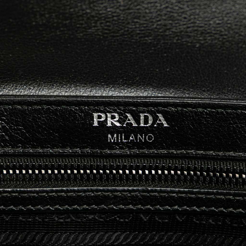 Prada Small Studded Glace Calf Chain Flap - 5