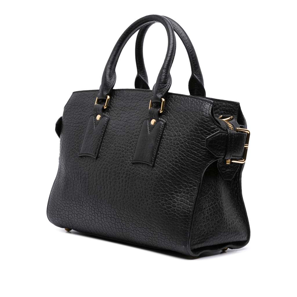 Burberry Medium Grained Leather Clifton Satchel - 2