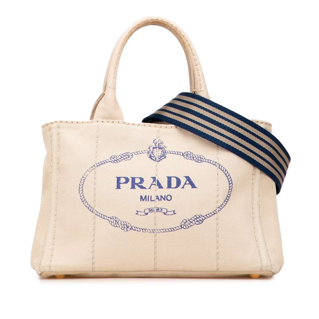 Prada Small Canvas Canapa Logo Satchel