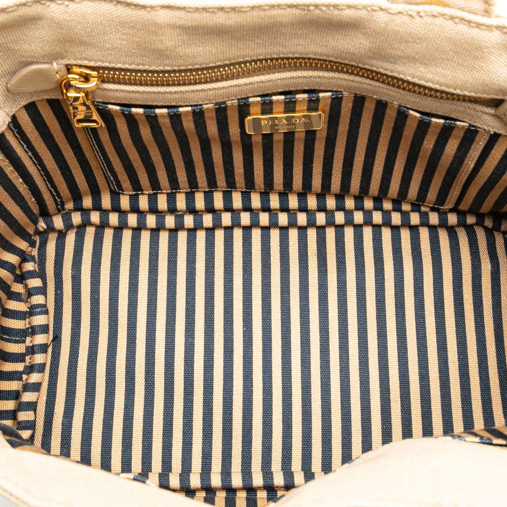 Prada Small Canvas Canapa Logo Satchel - 4