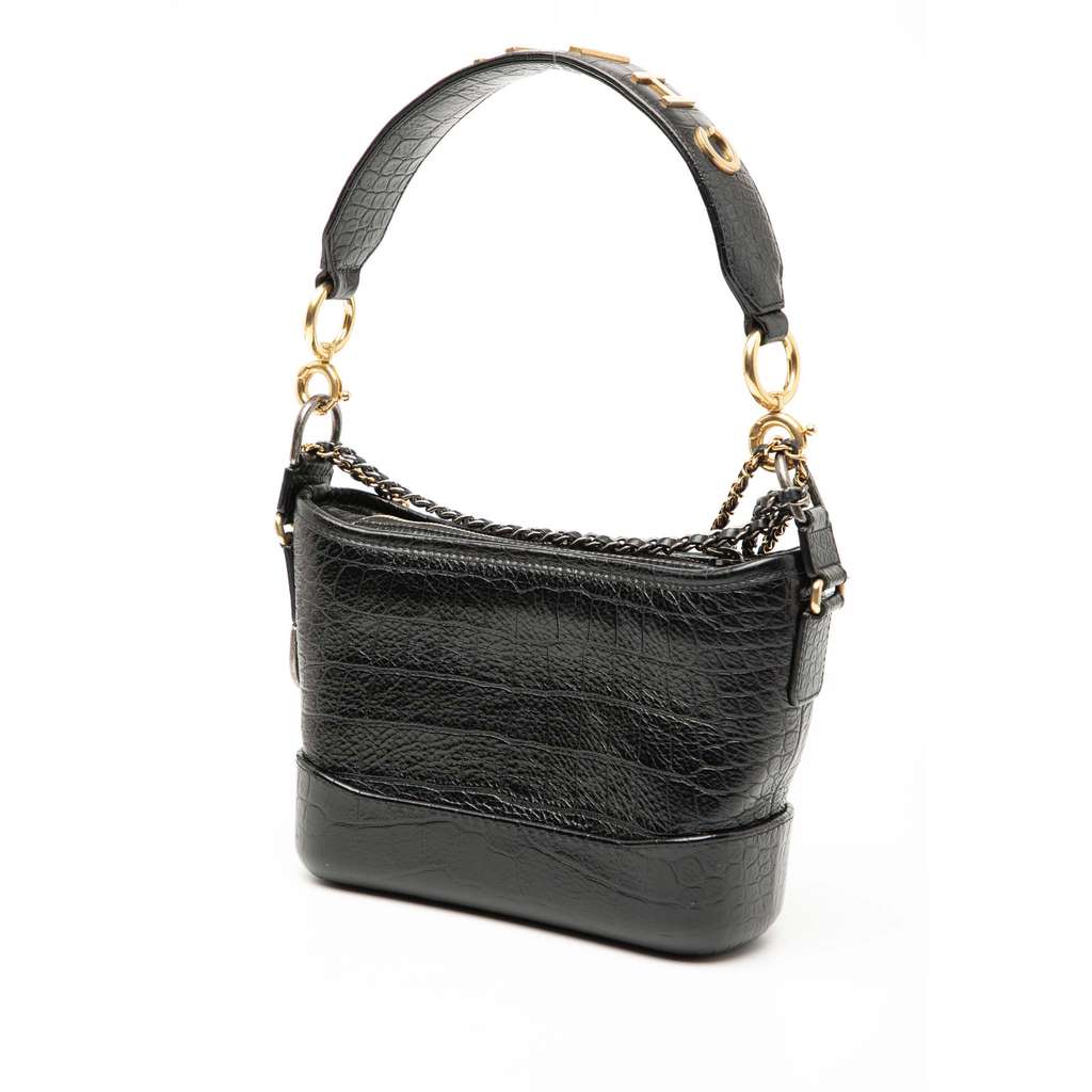 Chanel Small Croc Embossed Calfskin Gabrielle Hobo - 2