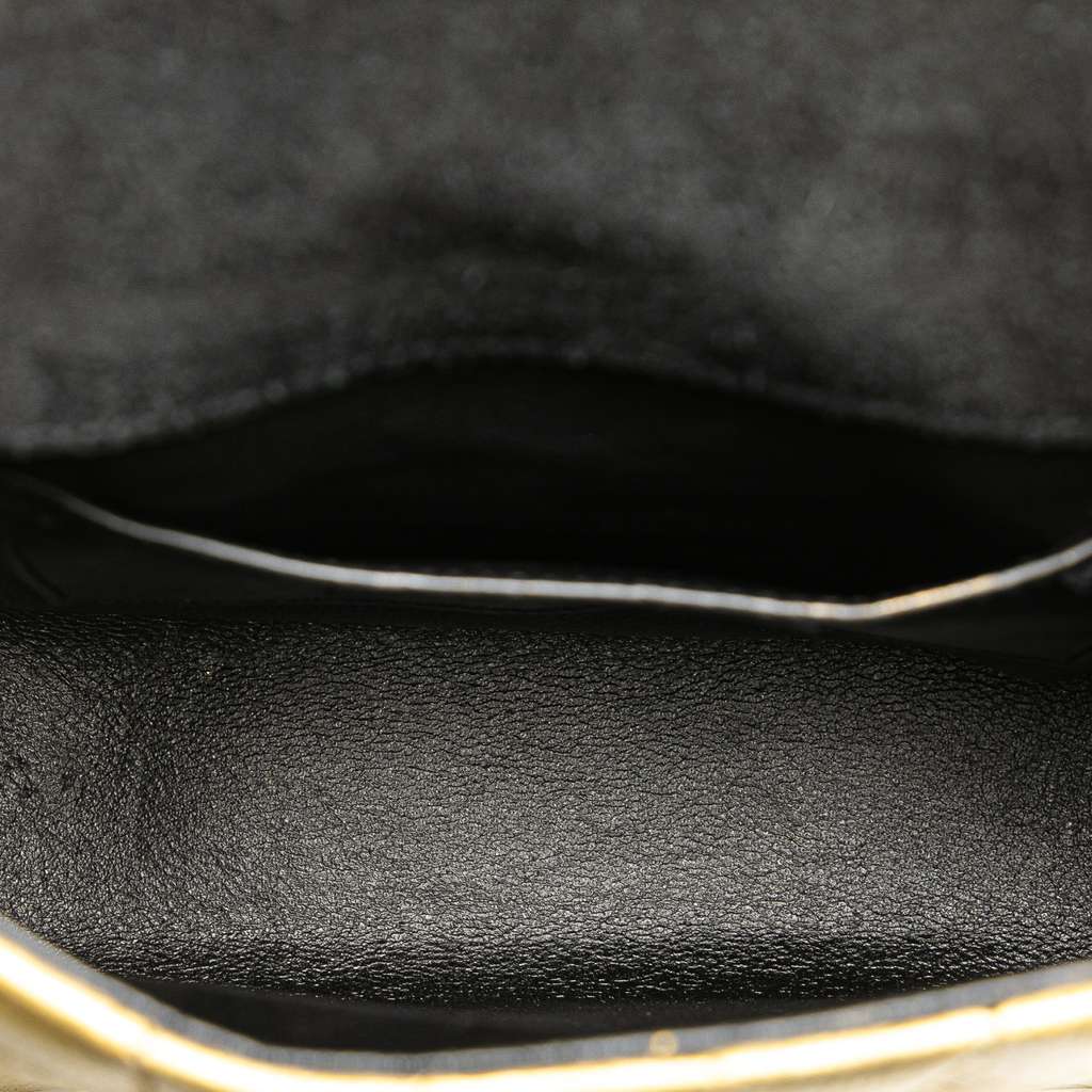 Saint Laurent Small Metallic Grain De Poudre Monogram Vicky Chain Bag - 4