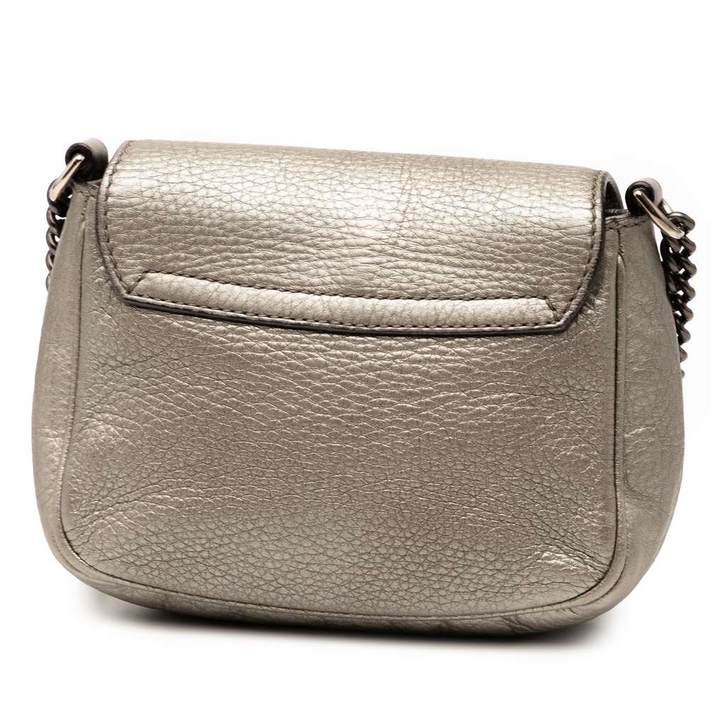 Gucci Small Metallic Leather Soho Chain Flap Crossbody - 2
