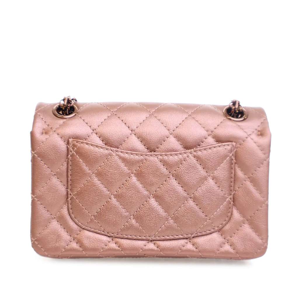 Chanel Reissue 2.55 Metallic Calfskin Rose Gold Hardware Single Flap 224 - 4