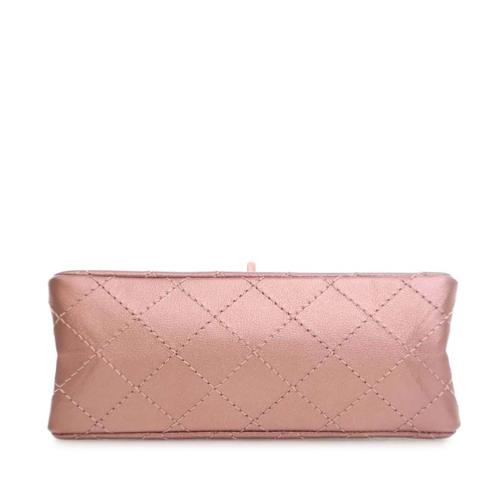 Chanel Reissue 2.55 Metallic Calfskin Rose Gold Hardware Single Flap 224 - 5