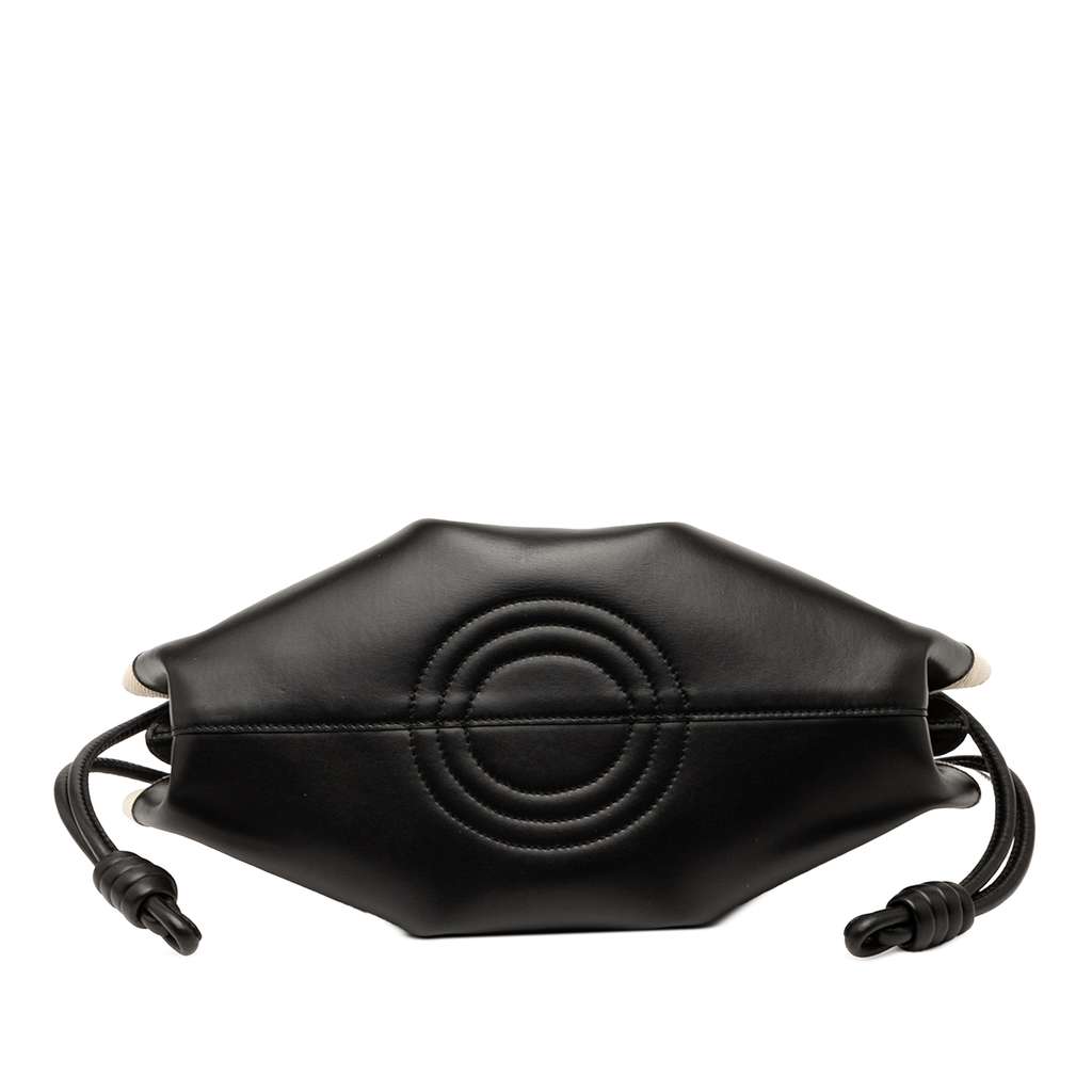 Loewe Small Shiny Calfskin and Canvas Paseo Satchel - 3