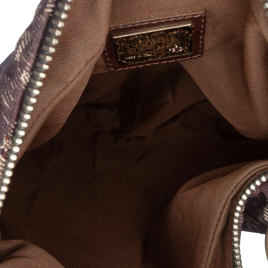 Fendi Zucchino Denim Oyster Shoulder Bag - 4