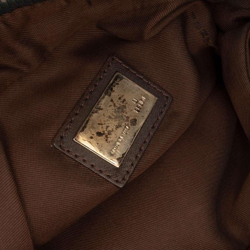 Fendi Zucchino Denim Oyster Shoulder Bag - 5