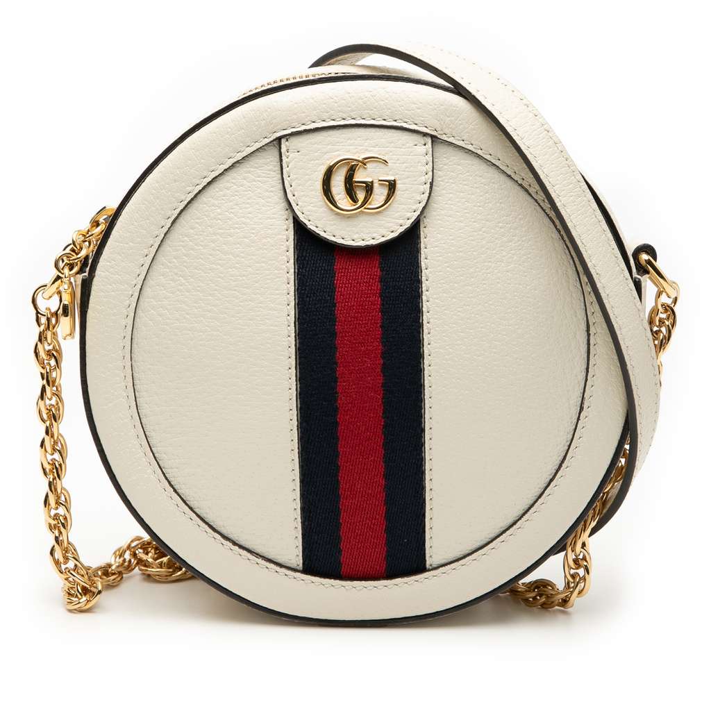 Gucci Mini Leather Ophidia Round Crossbody