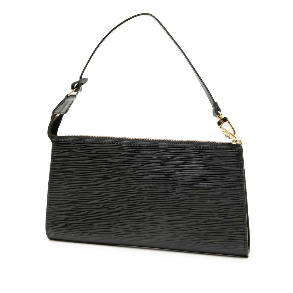 Louis Vuitton Epi Pochette Accessoires Black Leather Good - Back View